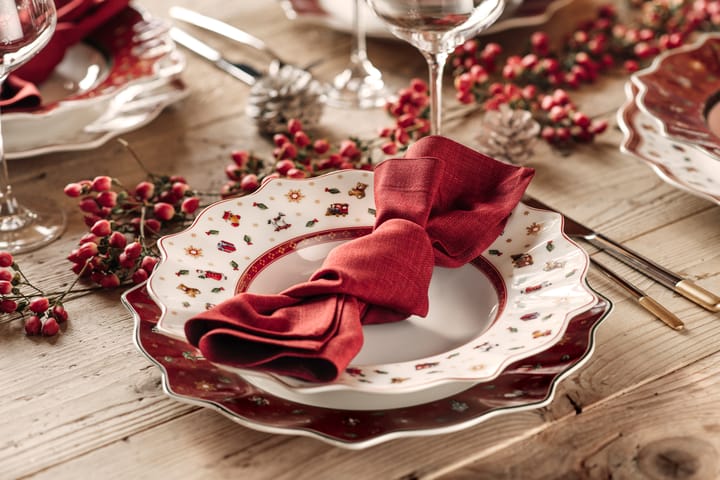Toy's Delight dyb tallerken Ø26 cm - Hvid/Rød - Villeroy & Boch