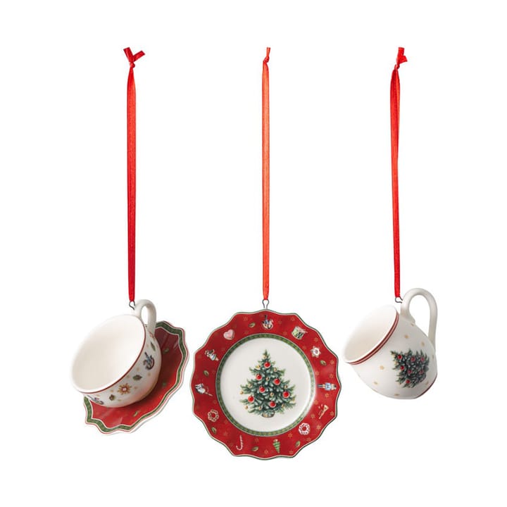 Toy's Delight juletræspynt servicesæt 3 dele, Hvid/Rød Villeroy & Boch