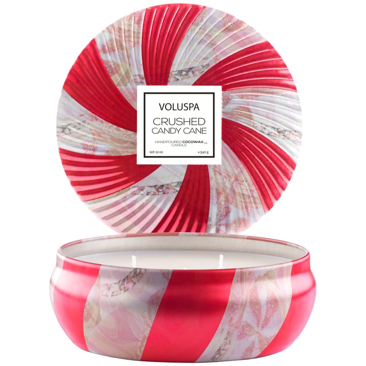 Limited Edition 3-wick in tin 40 timer - Crushed Candy Cane - Voluspa