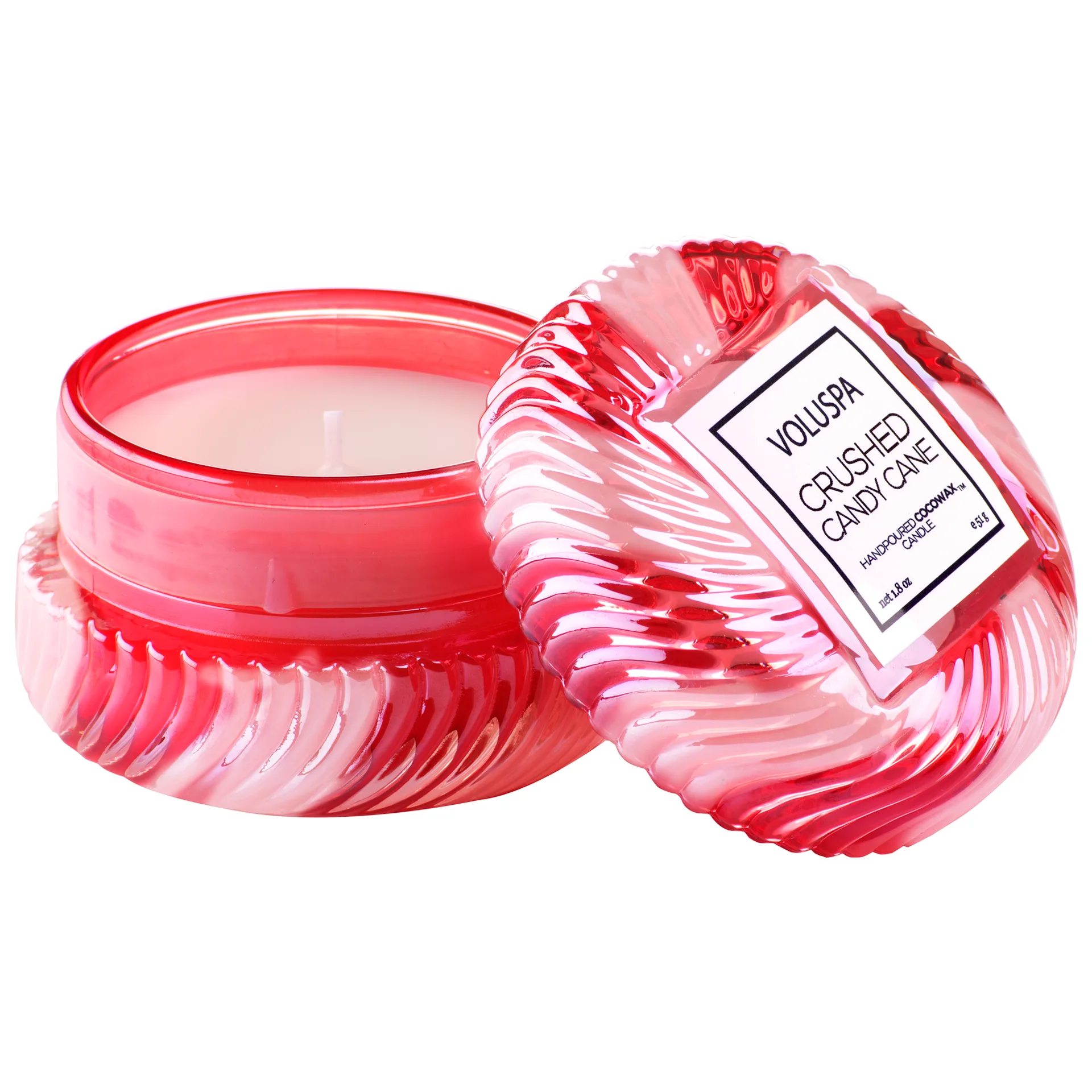 Limited Edition Macaron duftlys 15 timer, Crushed Candy Cane Voluspa