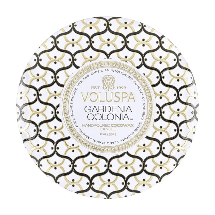 Maison Blanc 3-wick Tin duftlys 40 timer - Gardenia Colonia - Voluspa