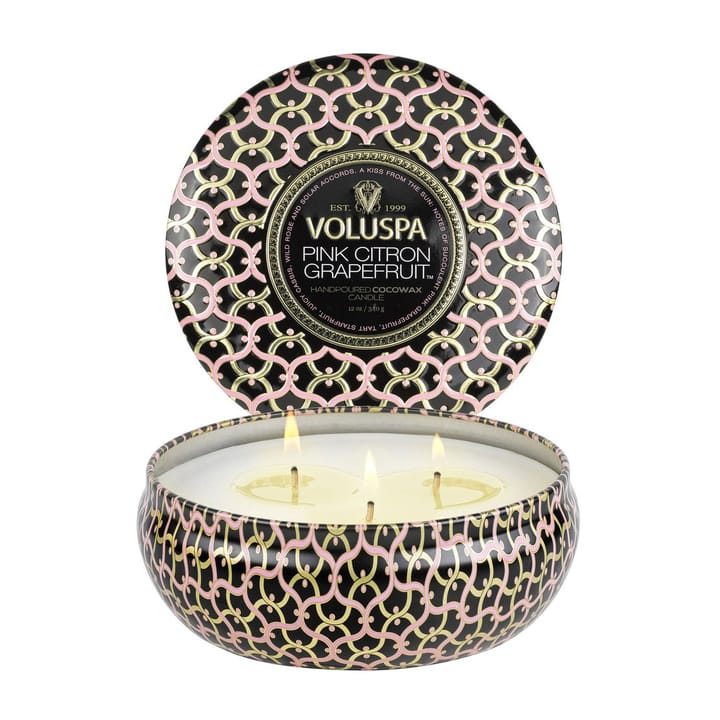 Maison Blanc 3-wick Tin duftlys 40 timer - Pink Citron Grapefruit - Voluspa