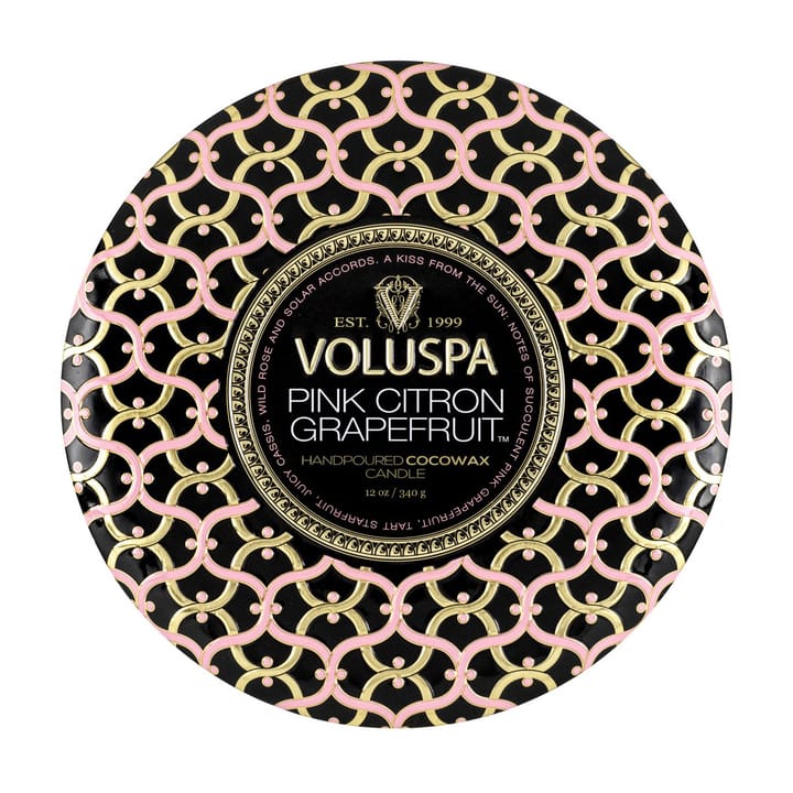 Maison Blanc 3-wick Tin duftlys 40 timer, Pink Citron Grapefruit Voluspa