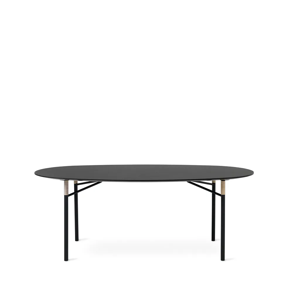 Affinity spisebord 108x200 cm, black, ellipse Warm Nordic