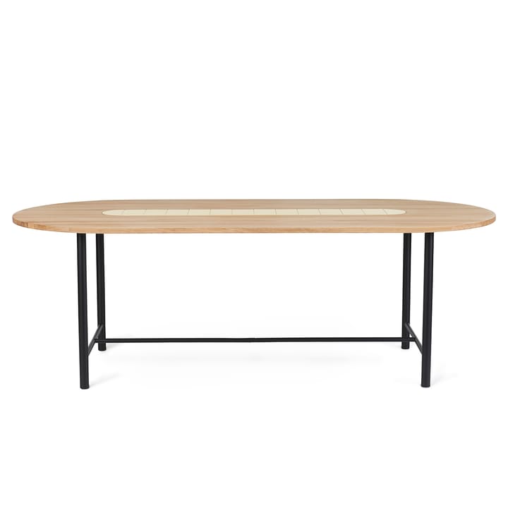 Be My Guest bord 220 cm, Hvidolieret egetræ/Gul Warm Nordic