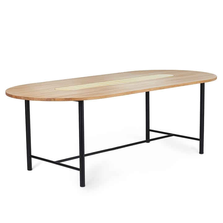 Be My Guest bord 220 cm, Hvidolieret egetræ/Gul Warm Nordic