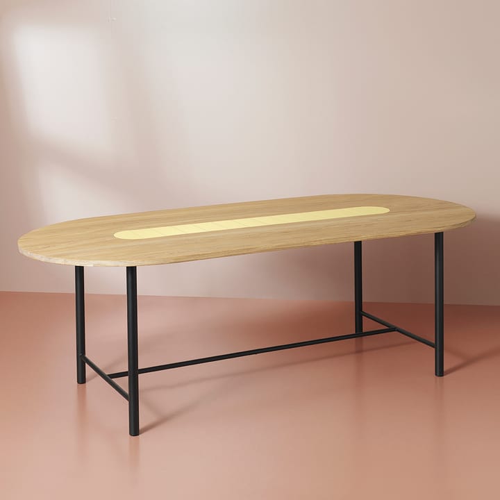 Be My Guest bord 220 cm, Hvidolieret egetræ/Gul Warm Nordic