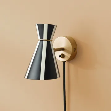 Bloom væglampe - black noir/warm white, stripe - Warm Nordic