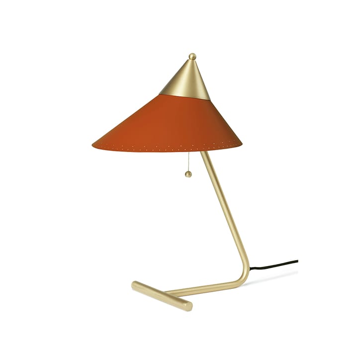 Brass Top bordlampe - rusty red, messingstel - Warm Nordic