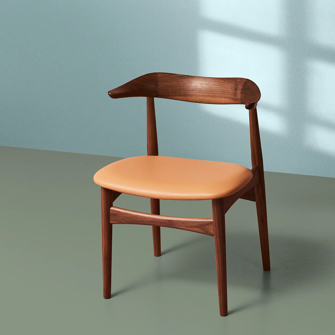 Cow Horn stol valnød, Soavé nature Warm Nordic