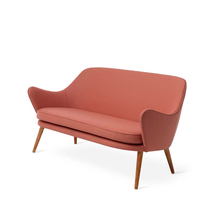 Dwell sofa - 2-pers. stof Hero 511 blush, ben i røget eg - Warm Nordic