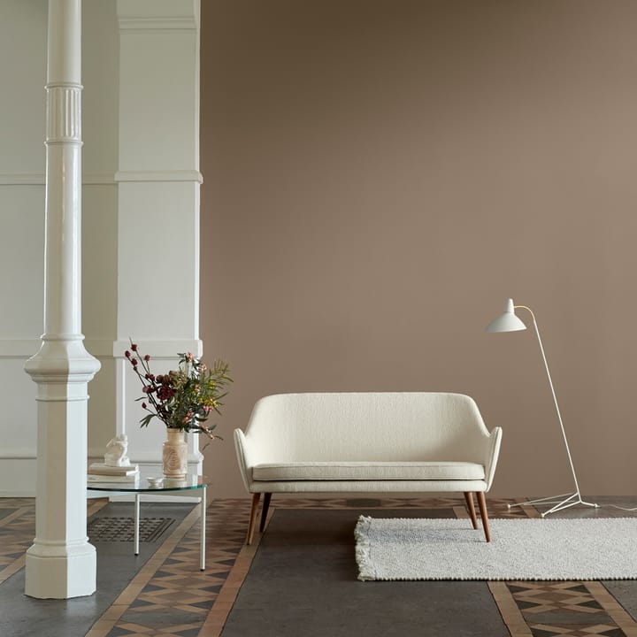 Dwell sofa - 2-pers. stof Hero 511 blush, ben i røget eg - Warm Nordic