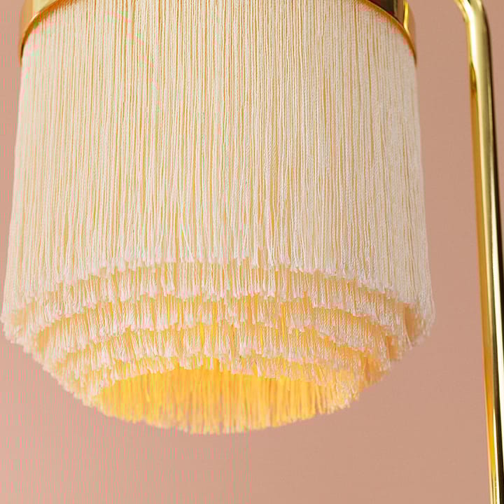 Fringe gulvlampe, cream white, messingforgyldt stål Warm Nordic