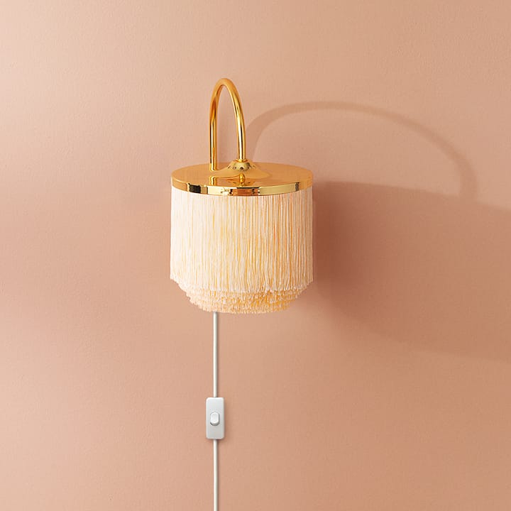 Fringe væglampe, pale pink, messingbelagt stål Warm Nordic