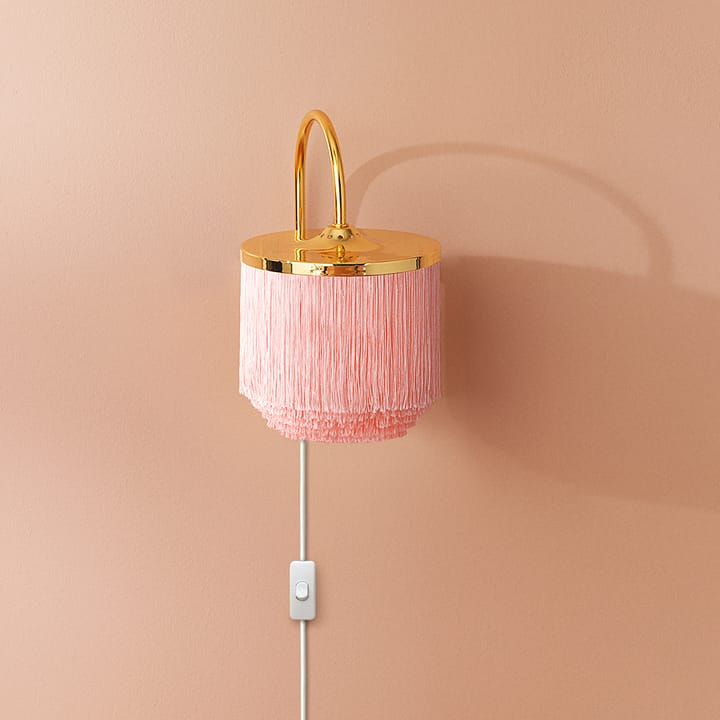 Fringe væglampe, pale pink, messingbelagt stål Warm Nordic