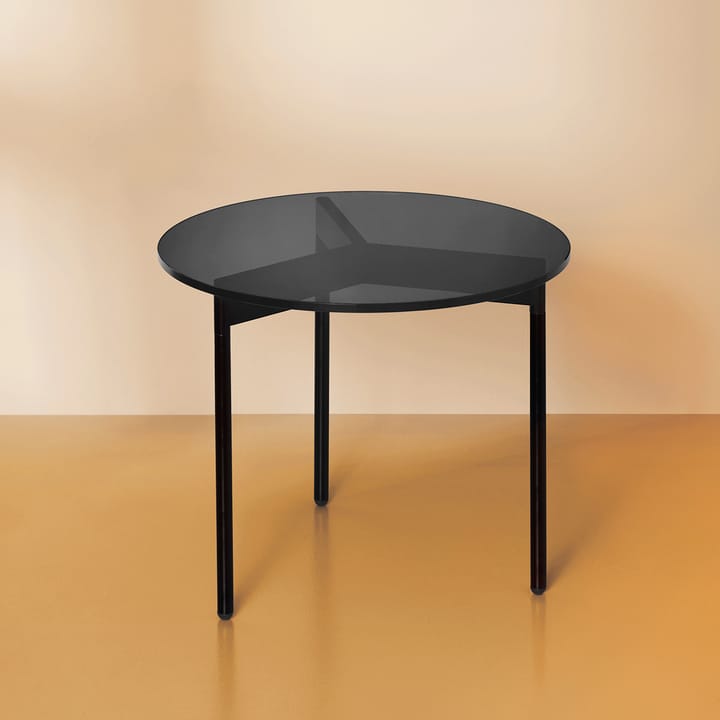 From Above sofabord Ø52 cm sort understel, Grå Warm Nordic