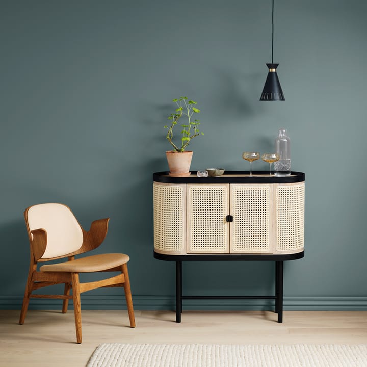 Gesture stol, læder Sevilla 4001 black, sortlakeret stel i bøg Warm Nordic