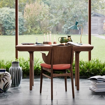 Gesture stol, polstret sæde - Sea blue/Teakolieret egetræsstel - Warm Nordic