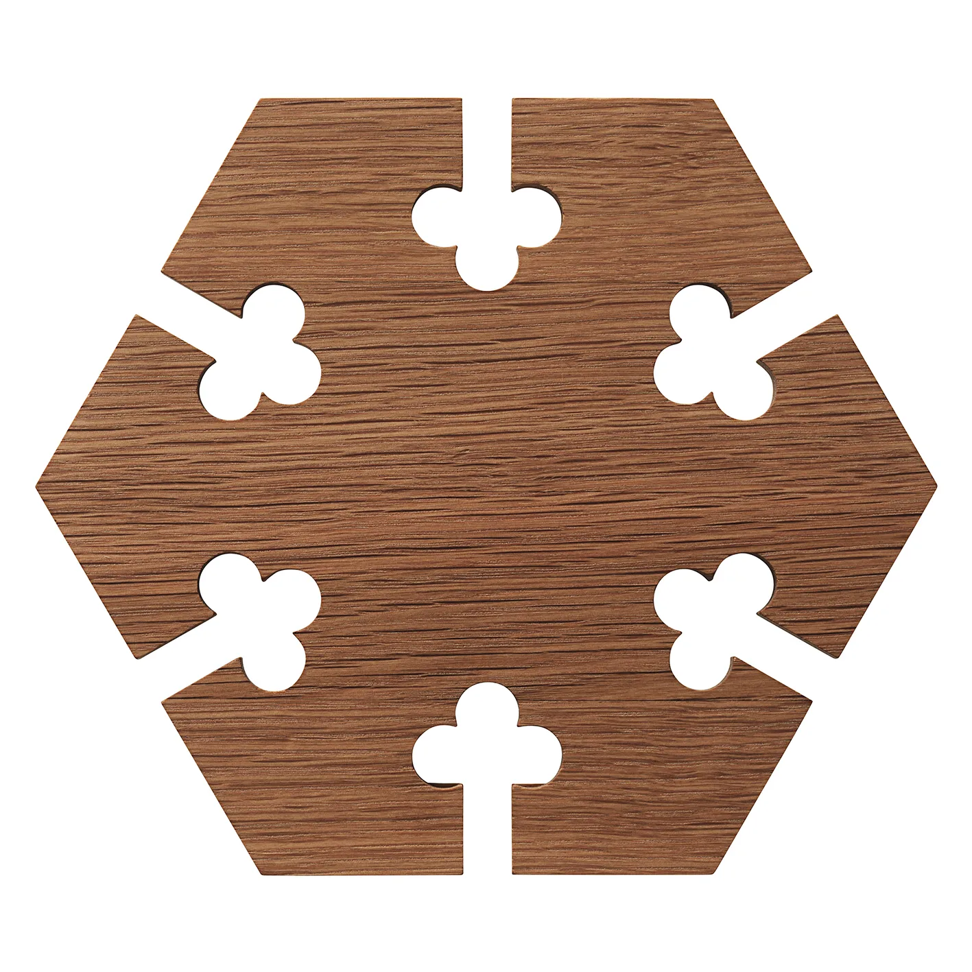 Gourmet Wood Trivet hexagon, Eg Warm Nordic