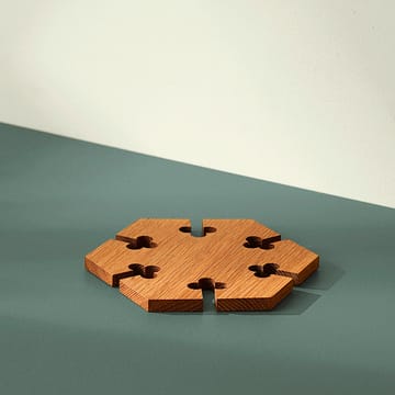 Gourmet Wood Trivet hexagon - Eg - Warm Nordic