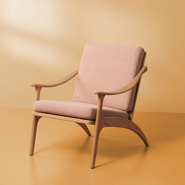 Lean Back Canvas lænestol hvidolieret eg, Pale Rose Warm Nordic