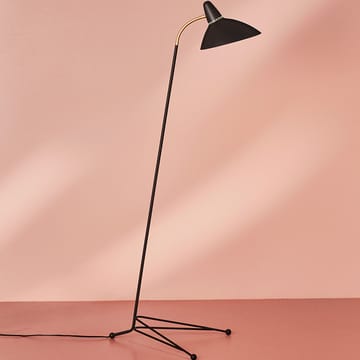 Lightsome gulvlampe - black noir, messingdetalje - Warm Nordic