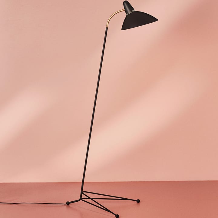 Lightsome gulvlampe, warm white, messingdetalje Warm Nordic