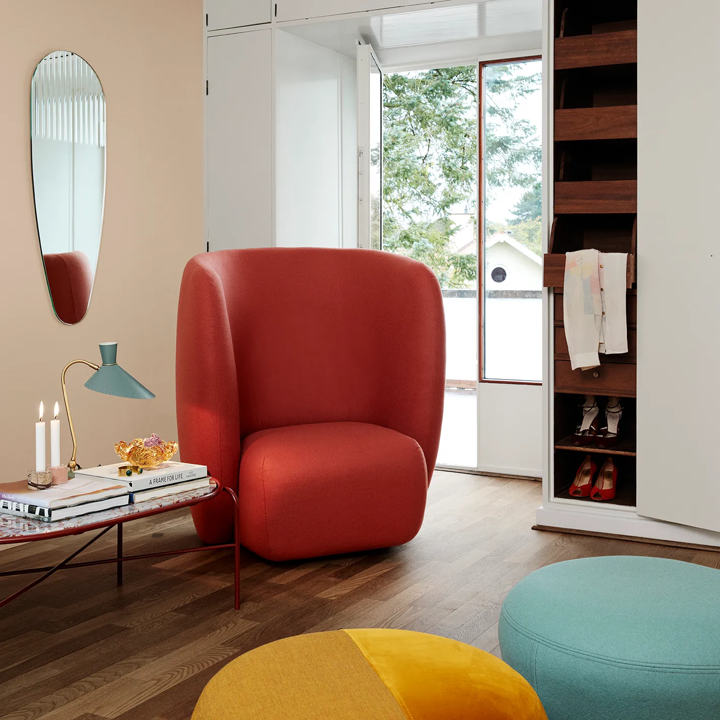 Masquerade Oval spejl, Klar Warm Nordic