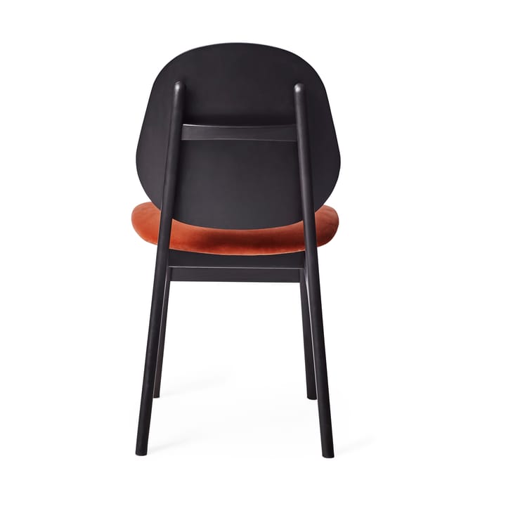 Noble stol, stof brick red, sortlakeret bøgestel Warm Nordic