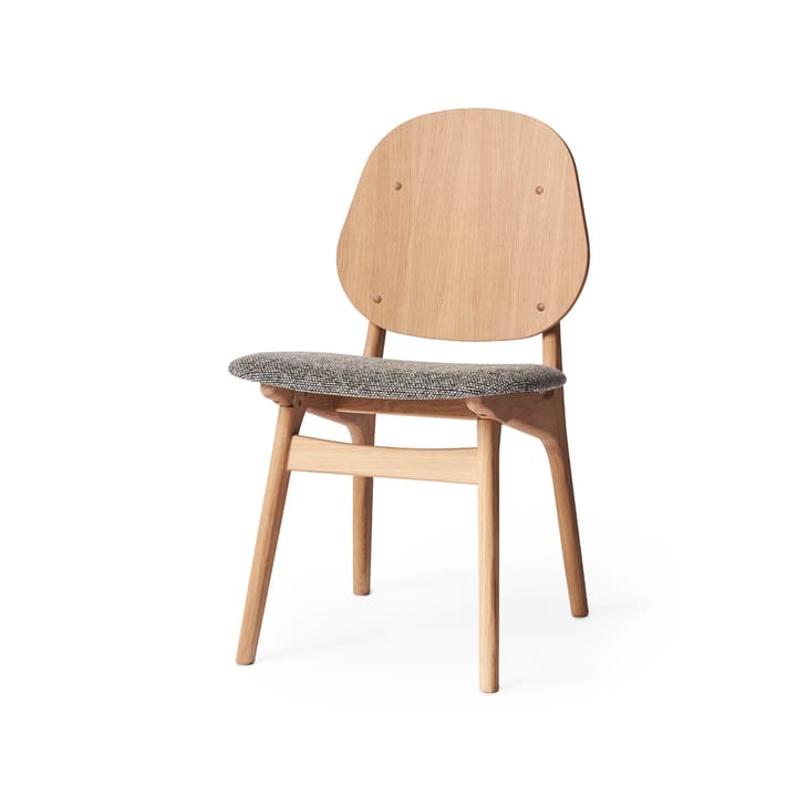 Noble stol - stof Graphic Sprinkles, hvidolieret egetræsstel - Warm Nordic
