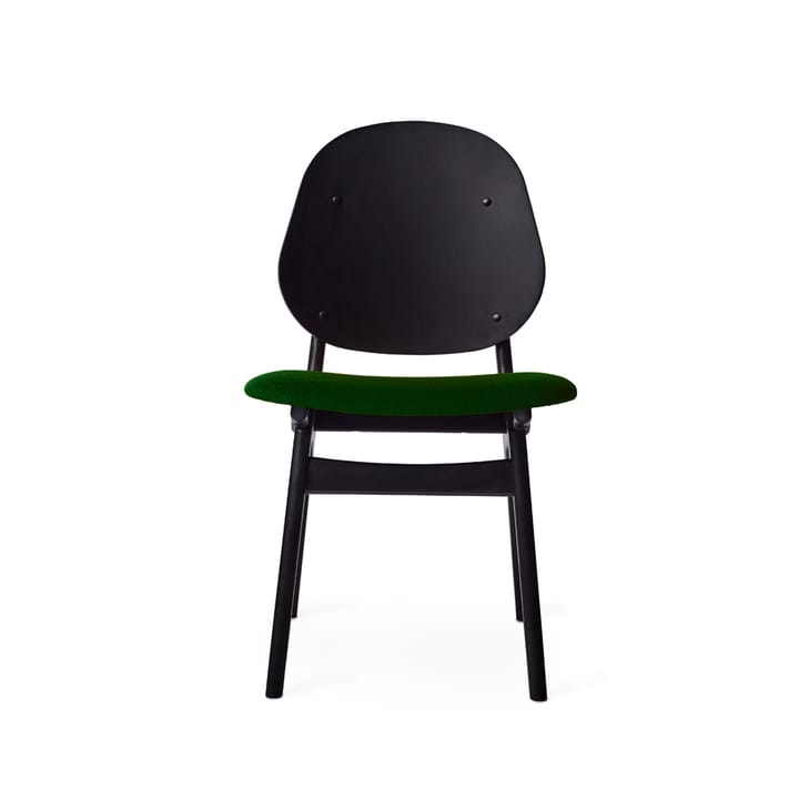 Noble stol - stof moss green, sortlakeret bøgetræsstel - Warm Nordic