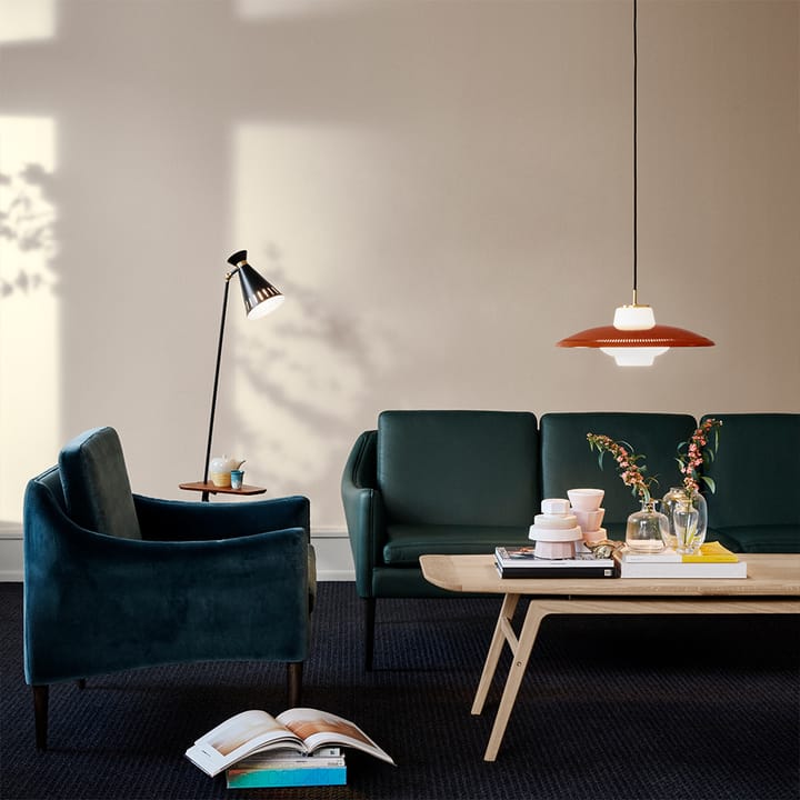 Opal Shade pendel, black noir, sandblæst opal Warm Nordic