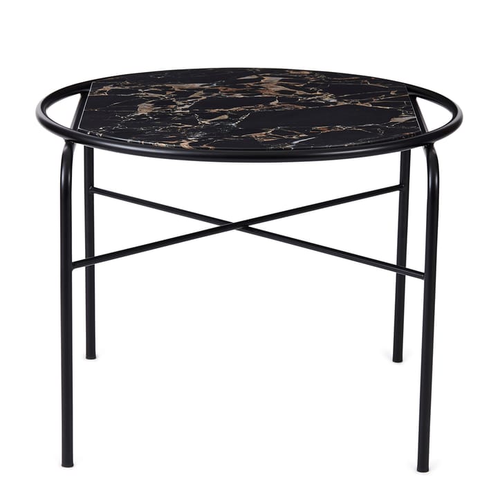 Secant sofabord marmor Ø60 cm - Black/Gold - Warm Nordic