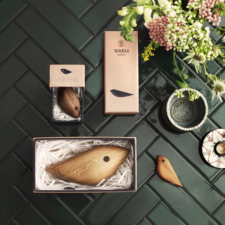 Twirling Bird dekoration S, Teak Warm Nordic