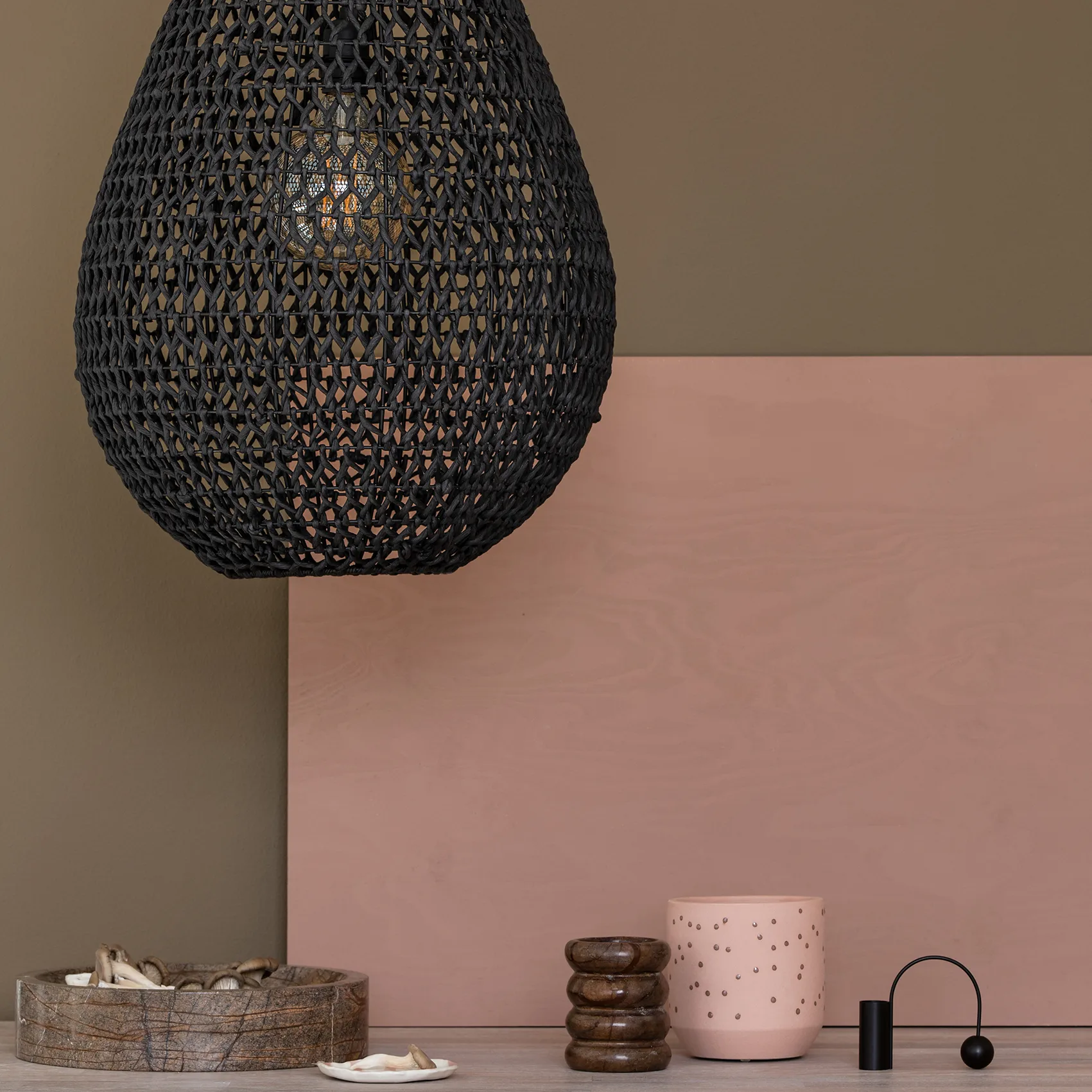 Buster lampeskærm Ø45 cm, Sort Watt & Veke