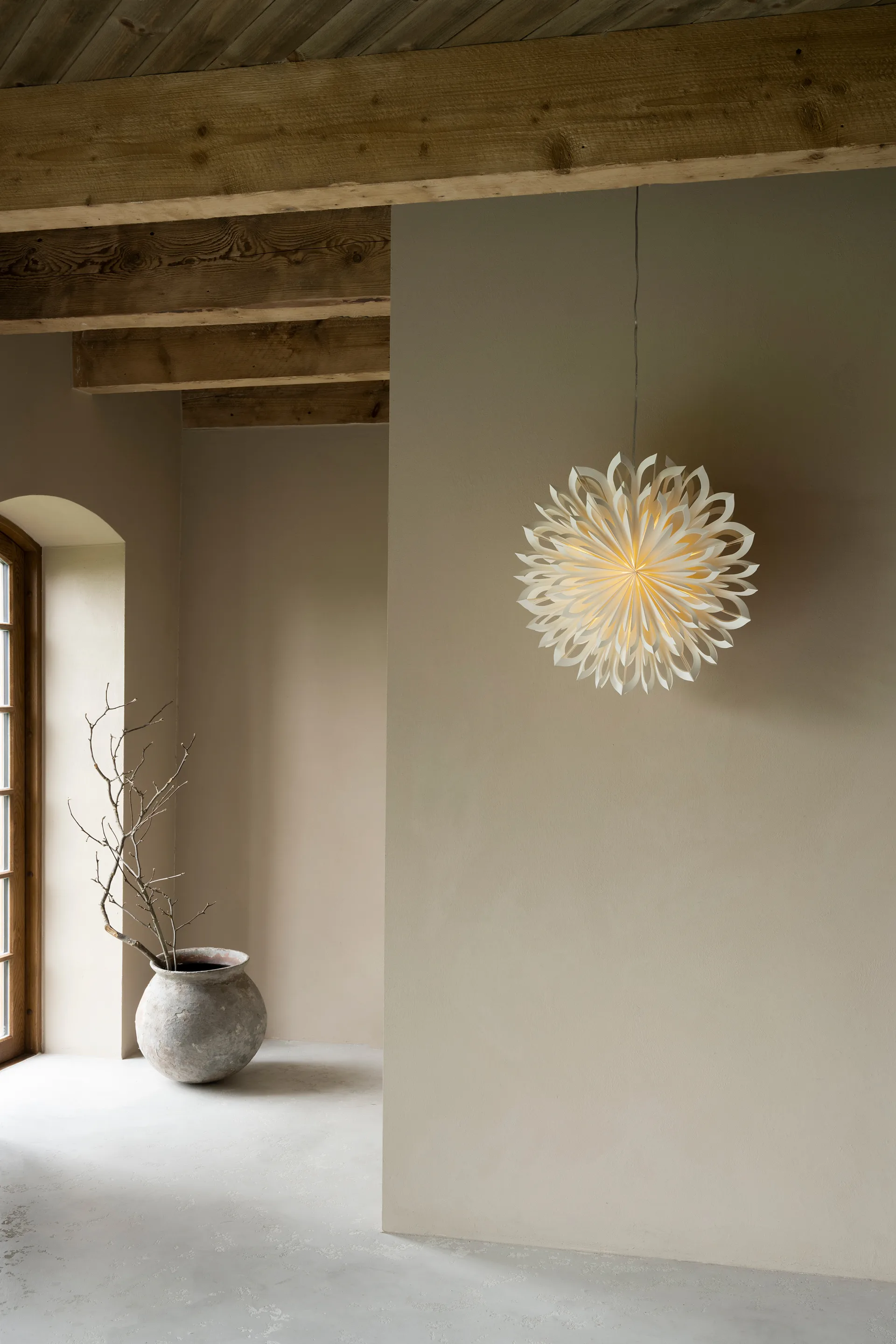 Clara adventsstjerne Ø50 cm, Hvid Watt & Veke