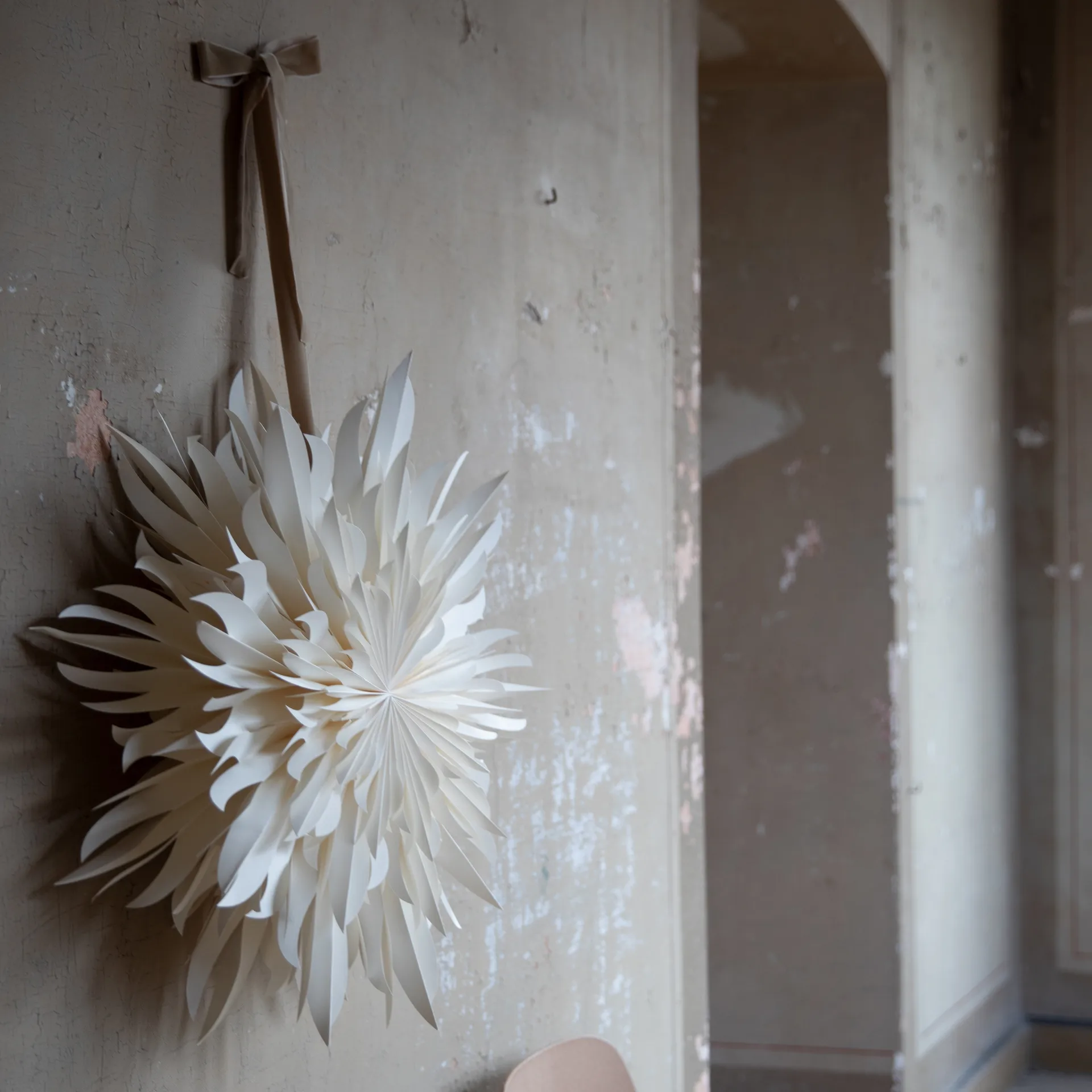 Eldig julestjerne Ø70 cm, Hvid Watt & Veke