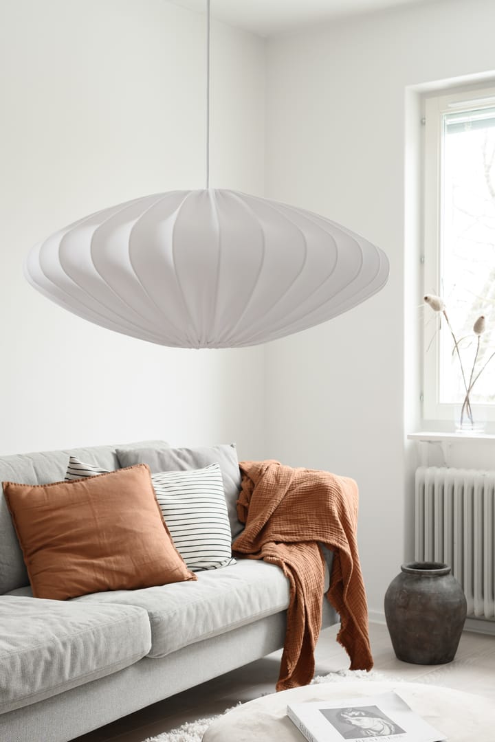 Ellipse lampeskærm 65 cm lærred, Hvid Watt & Veke