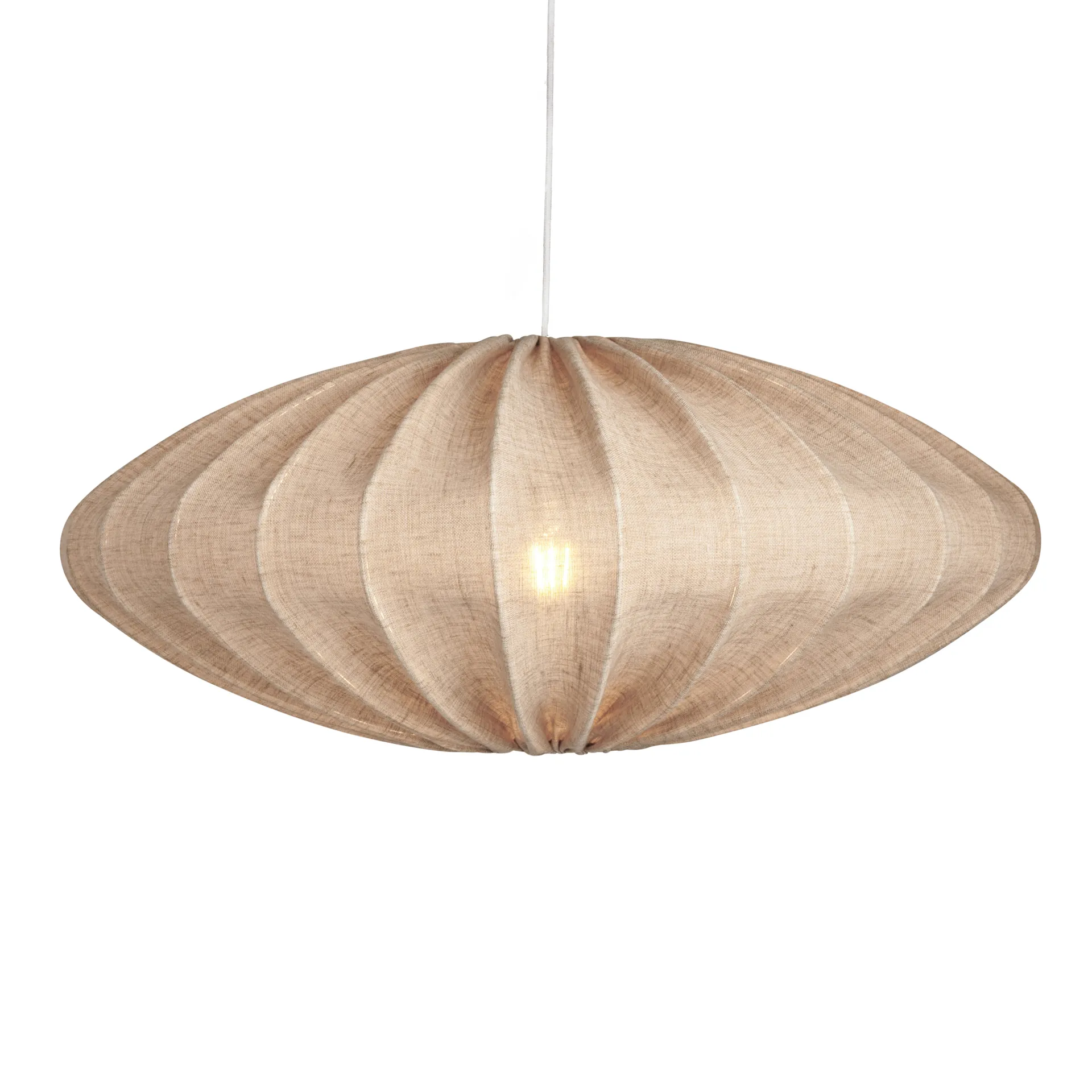 Ellipse lampeskærm 65 cm lærred, Sand Watt & Veke