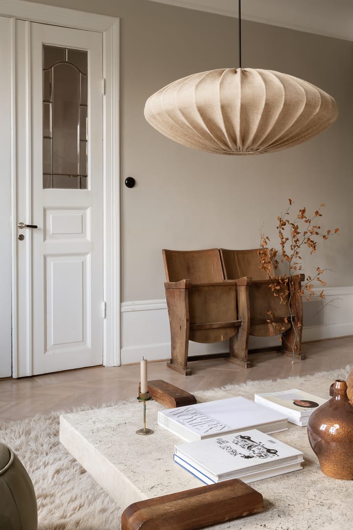 Ellipse lampeskærm 65 cm lærred, Sand Watt & Veke