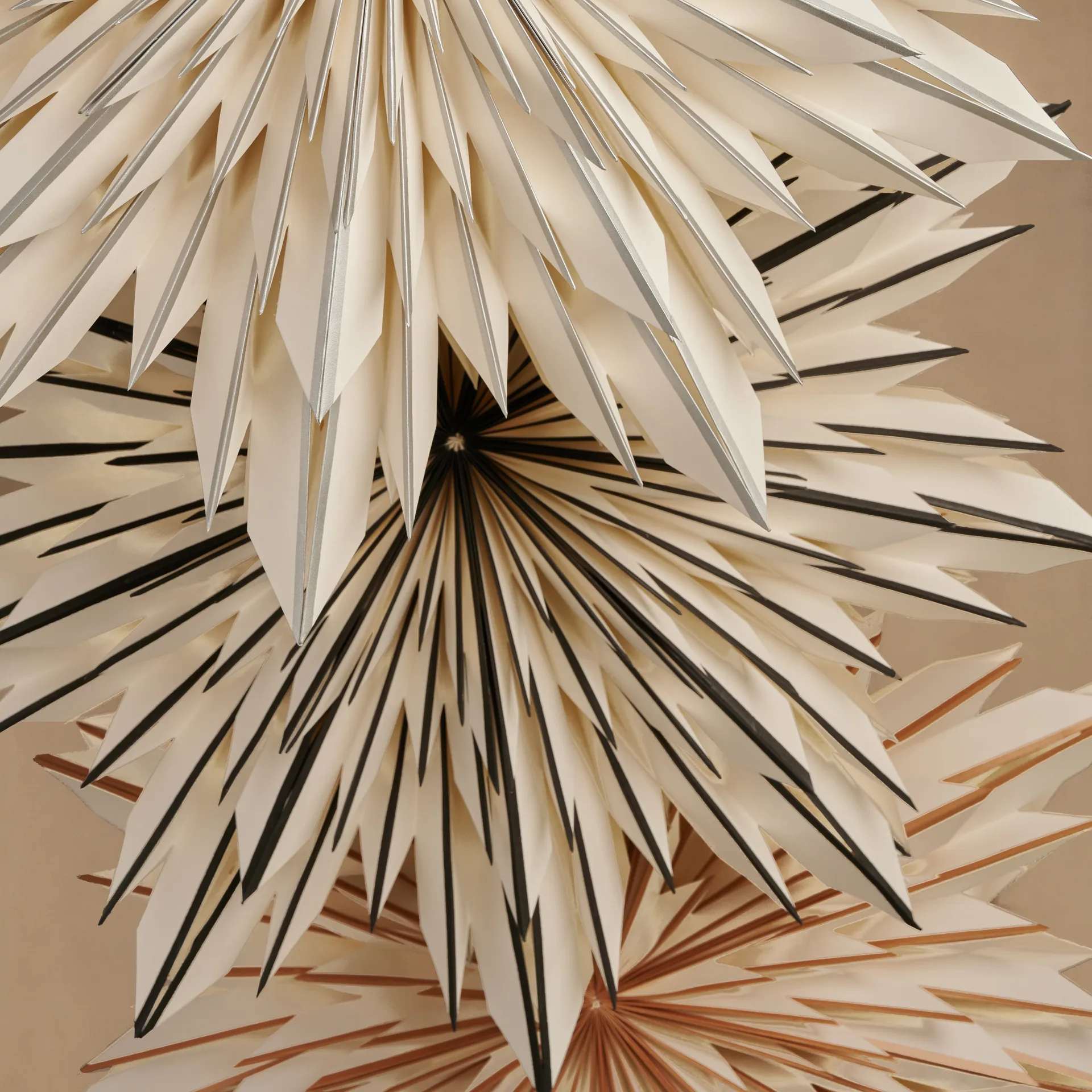 Elsa adventsstjerne 60 cm, Guld/Hvid Watt & Veke