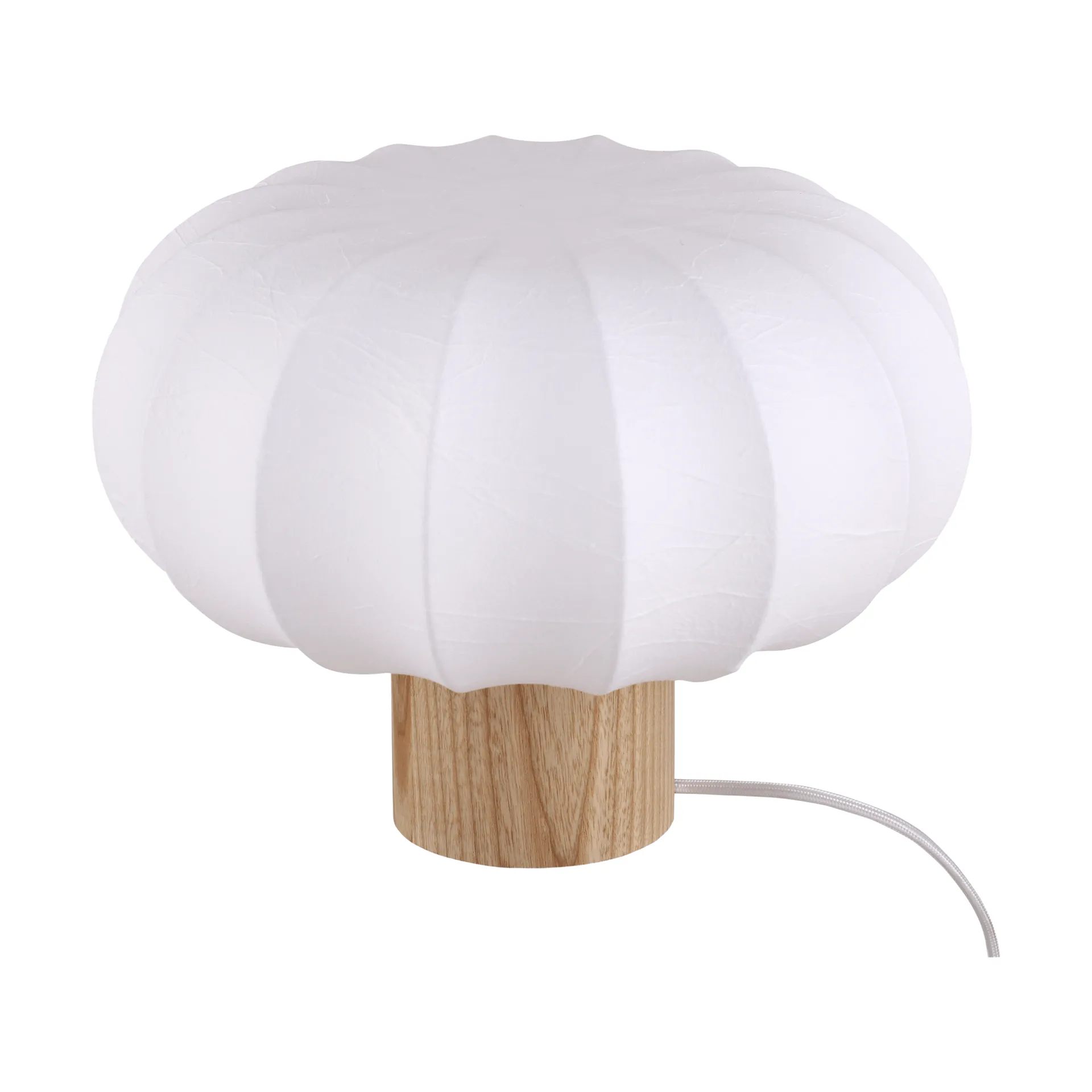 Lunari bordlampe, White-Natural ash, Ø32x24cm Watt & Veke