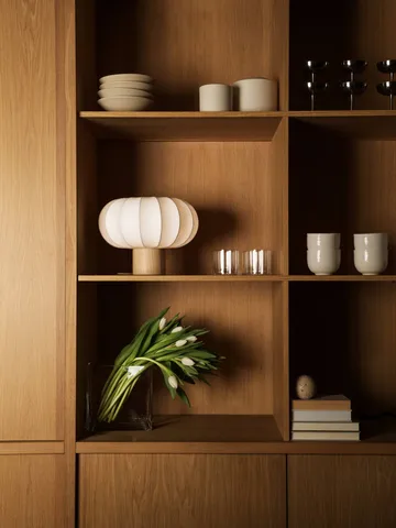 Lunari bordlampe - White-Natural ash, Ø32x24cm - Watt & Veke