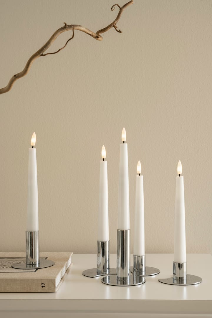 Lykke kombineret lysestage inkl. 5 LED-lys, Chrome Watt & Veke