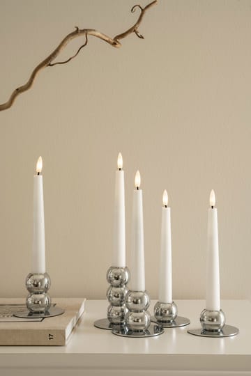 Lykke kombineret lysestage inkl. 5 LED-lys - Chrome - Watt & Veke