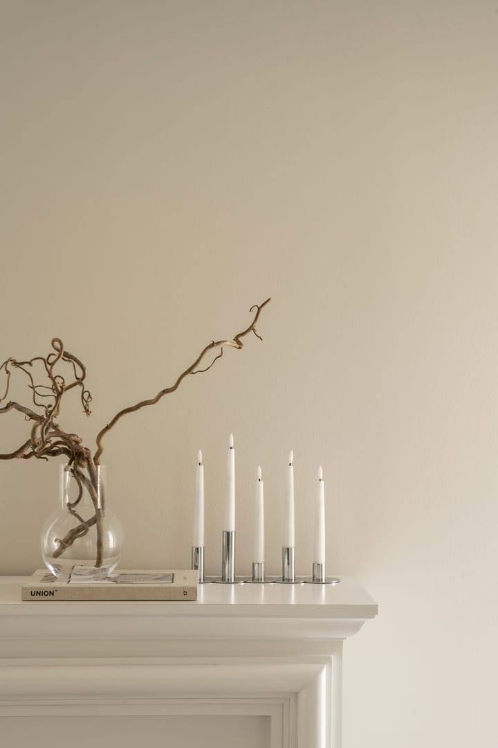 Lykke kombineret lysestage inkl. 5 LED-lys, Chrome Watt & Veke