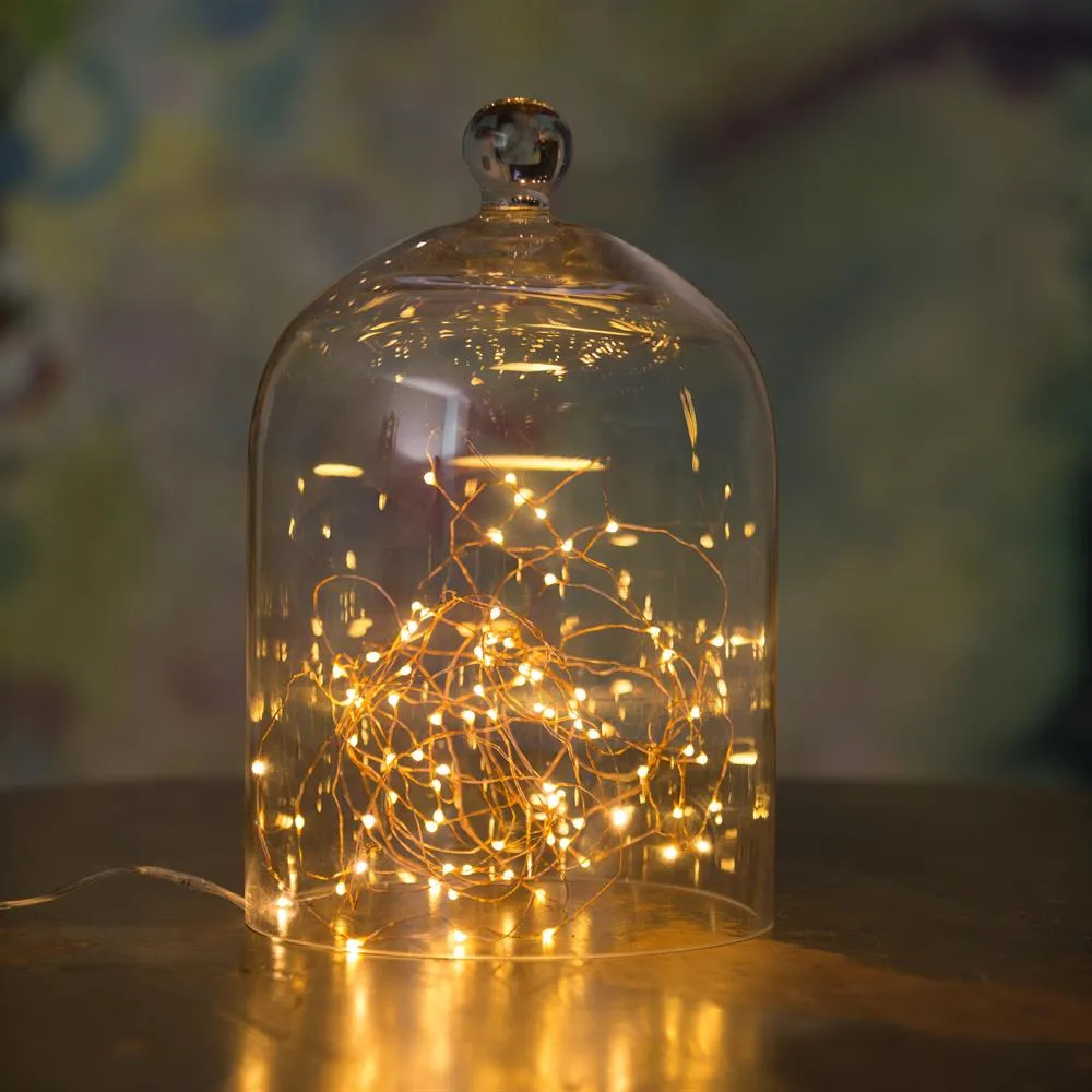 Micro lyskæde kobber, micro 20 Watt & Veke