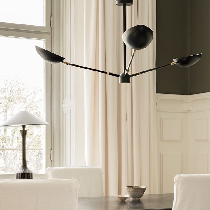Spoon loftpendel, mat sort messing Watt & Veke