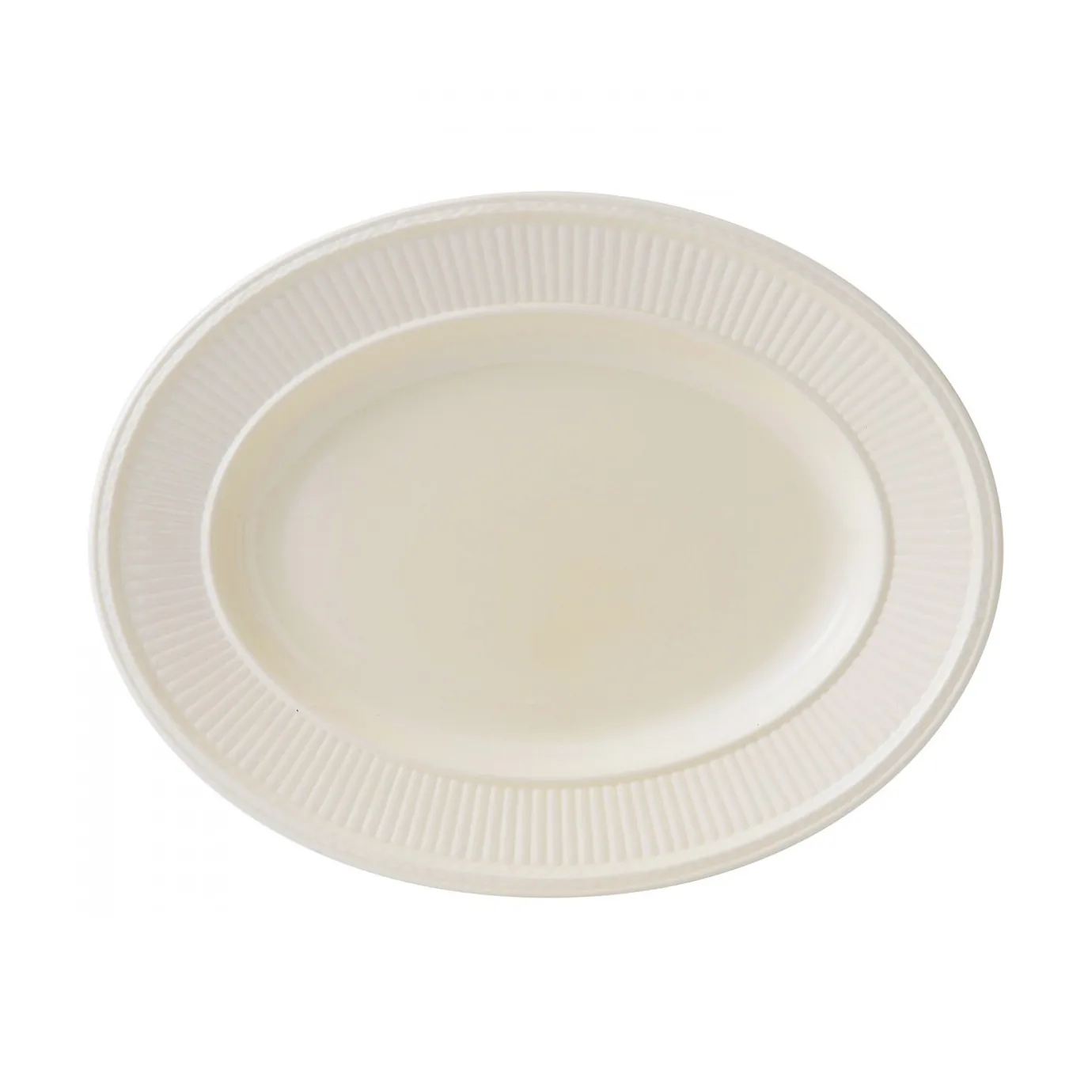 Edme ovalt serveringsfad, hvid Wedgwood
