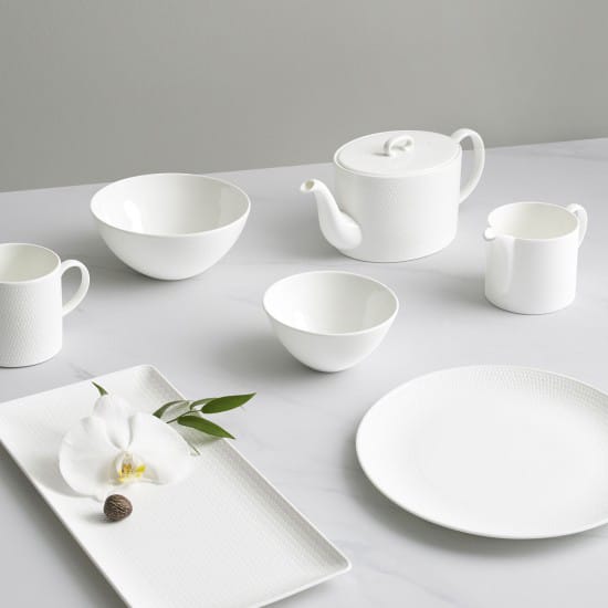 Gio skål, hvid Wedgwood